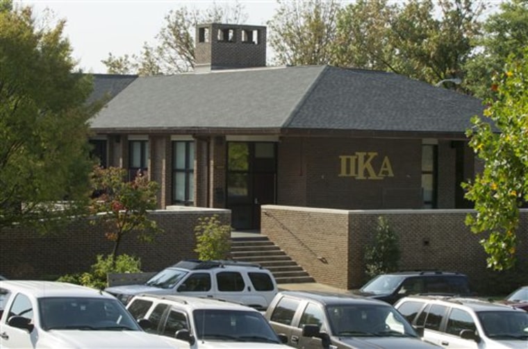 The University of Tennessee Pi Kappa Alpha fraternity house in Knoxville, Tenn. on Tuesday. (AP Photo/Knoxville News Sentinel, J. Miles Cary, File)